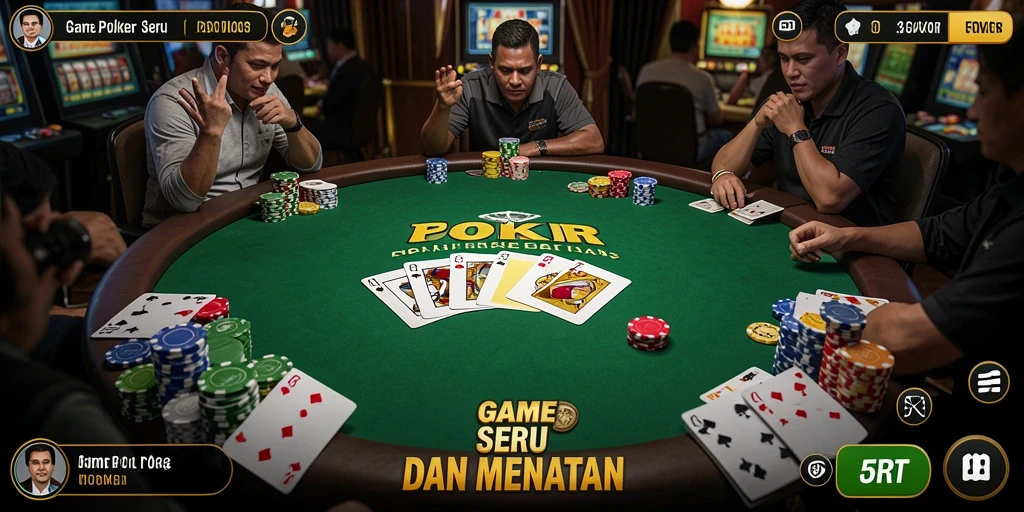 Tampilan gameplay Poker 5RT yang seru dan menegangkan.