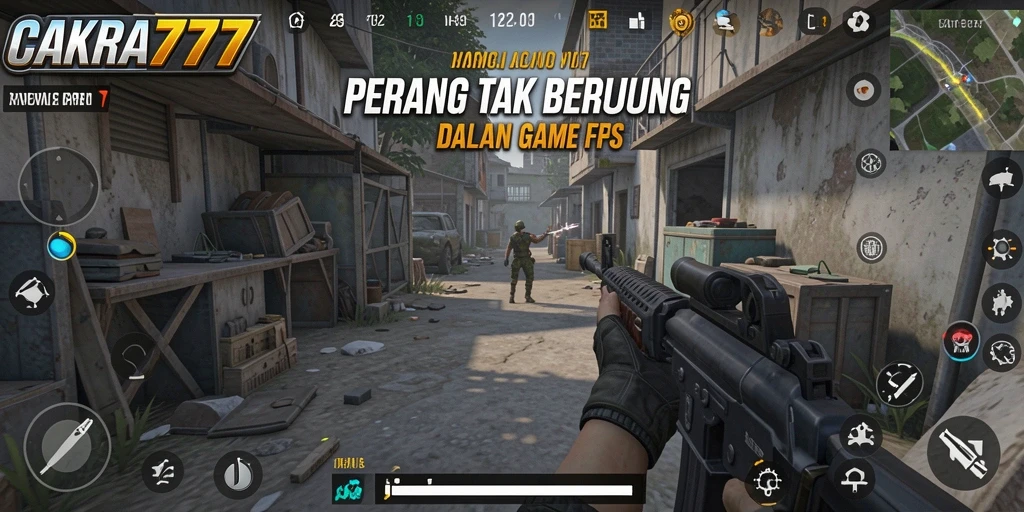 Tangkapan layar menunjukkan aksi mendebarkan dalam game FPS CAKRA777.