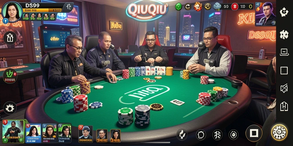 Screenshot DS99 menampilkan gameplay QiuQiu yang seru dan kompetitif.