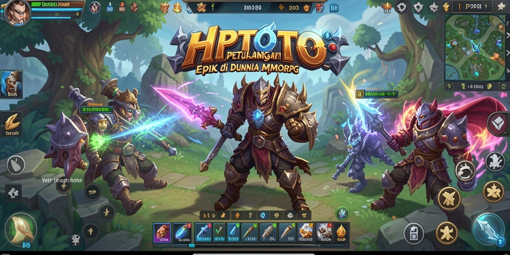 Screenshot gameplay HPTOTO yang menampilkan aksi pertempuran yang seru.