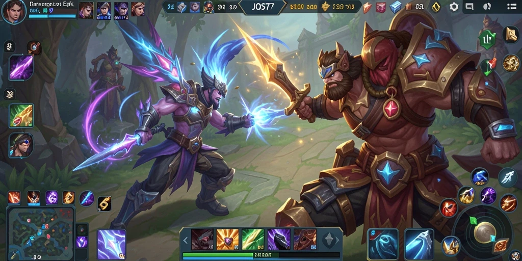 Gameplay seru JOS77 di arena MOBA yang kompetitif.