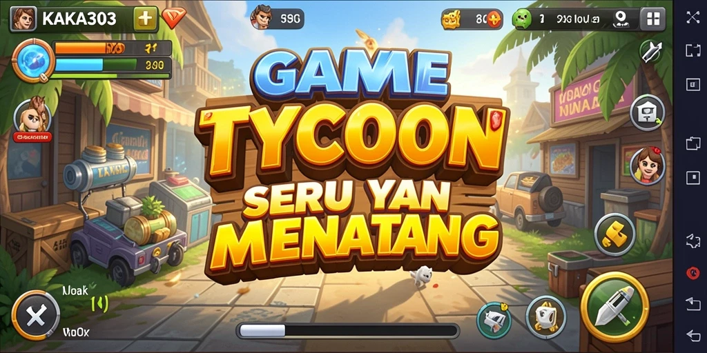 Tampilan gameplay KAKA303 yang menampilkan strategi bisnis yang mendalam.