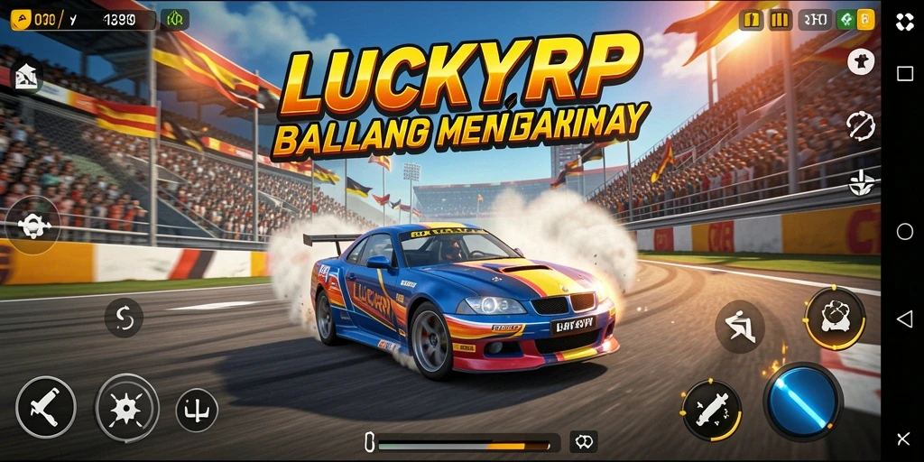 Gameplay Racing LUCKYRP dengan balapan yang seru.