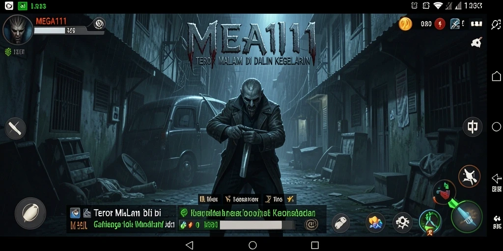 Tampilkan momen menegangkan dalam gameplay MEGA111 yang menyeramkan.