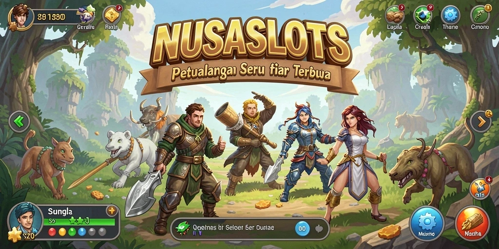 Tampilan menakjubkan dari gameplay NUSASLOTS di dunia terbuka.