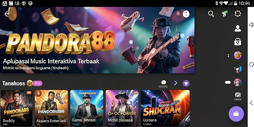 Tampilan menarik dari PANDORA88 saat mendengarkan musik.