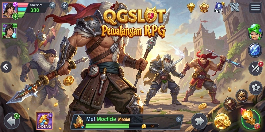 Tampilan antarmuka game RPG QQSLOT yang menawan dan menarik.