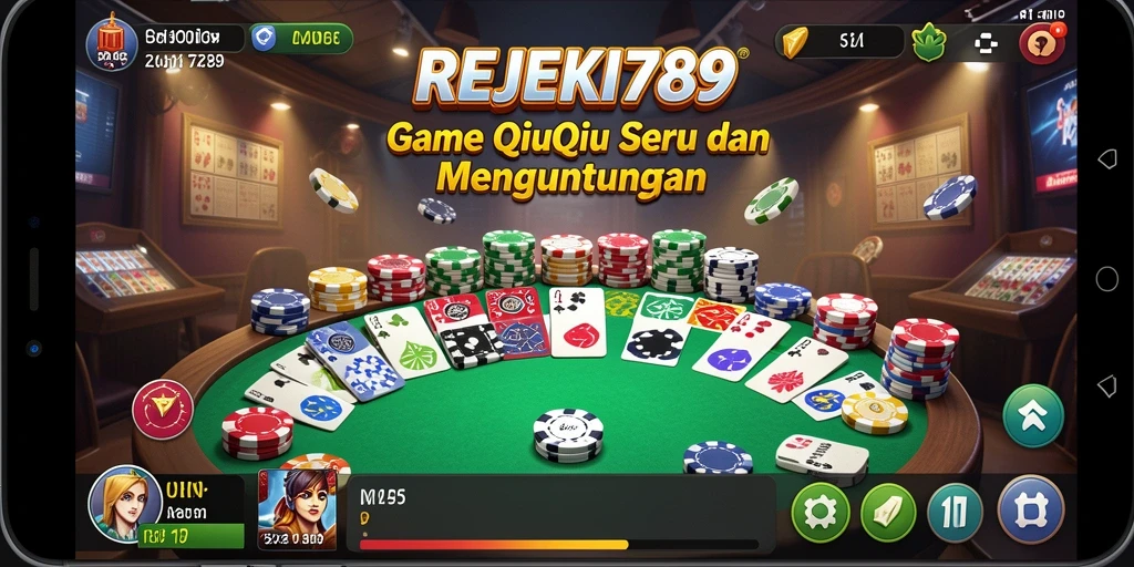 Tampilan seru gameplay QiuQiu REJEKI789 dengan interaksi pemain.