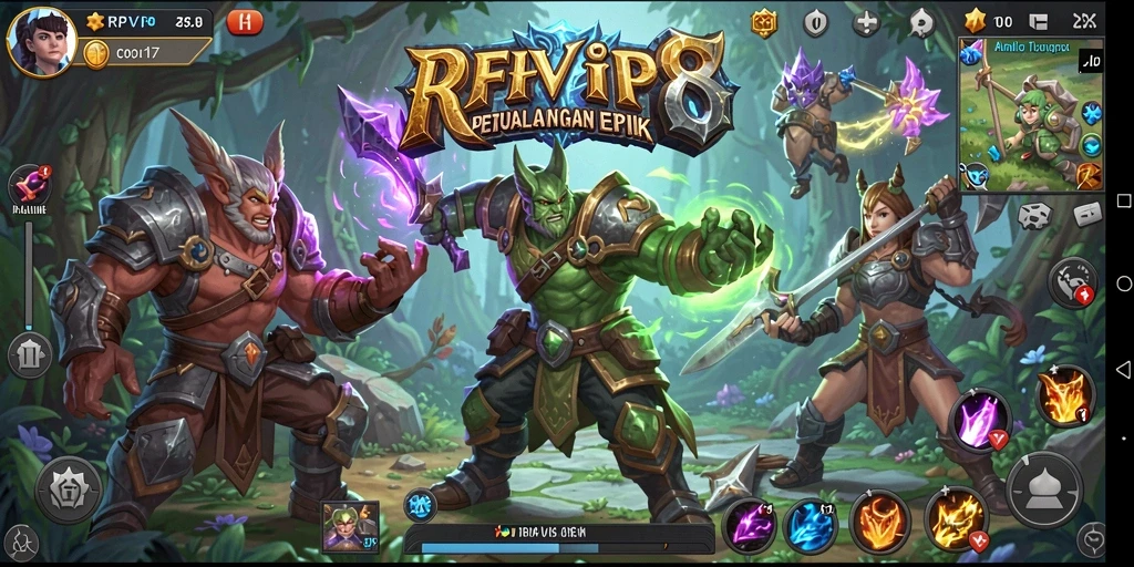 Tampilan gameplay menarik dari RPVIP8 di dunia RPG.