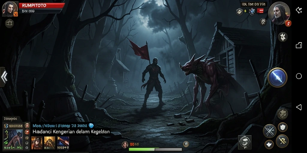 Gameplay RUMPITOTO yang menegangkan dan menakutkan.
