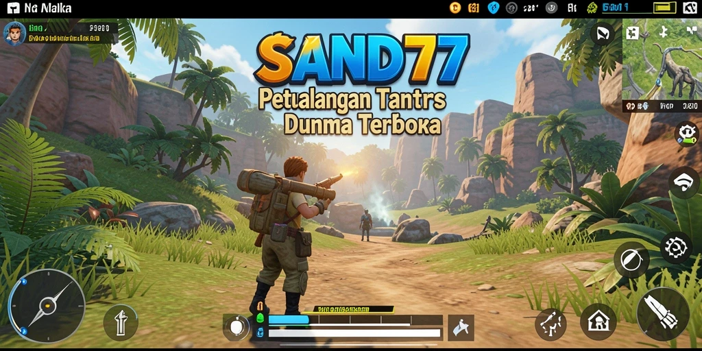 Tampilan gameplay SAND77 yang menakjubkan dalam dunia terbuka.
