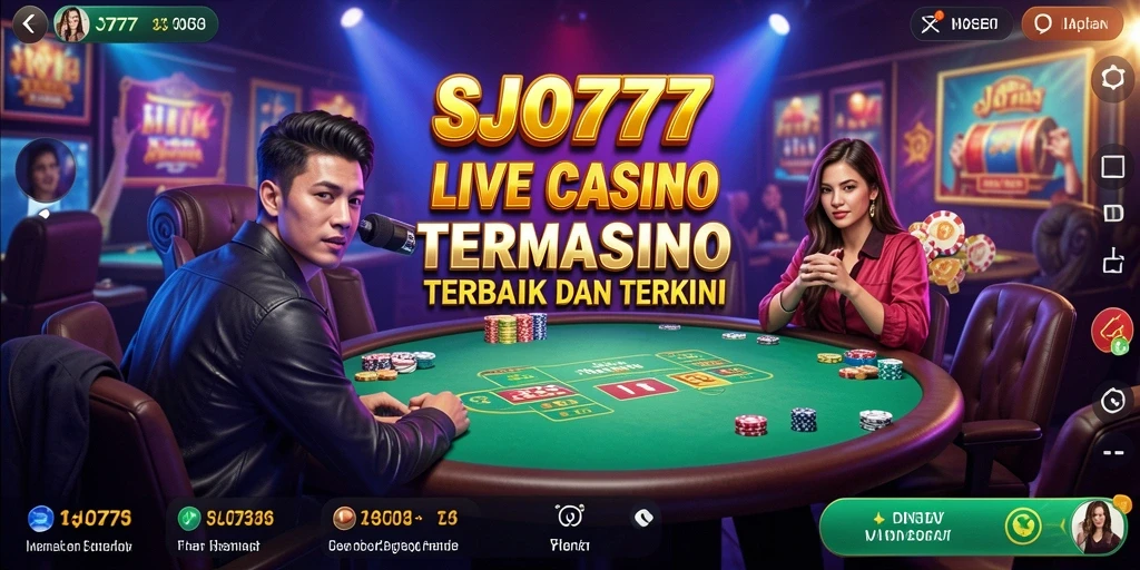 Tampilan seru gameplay Live Casino SJO777 dengan dealer langsung.