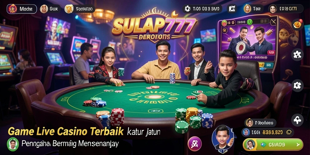 Gameplay Live Casino SULAP777 dengan dealer langsung yang menghibur.